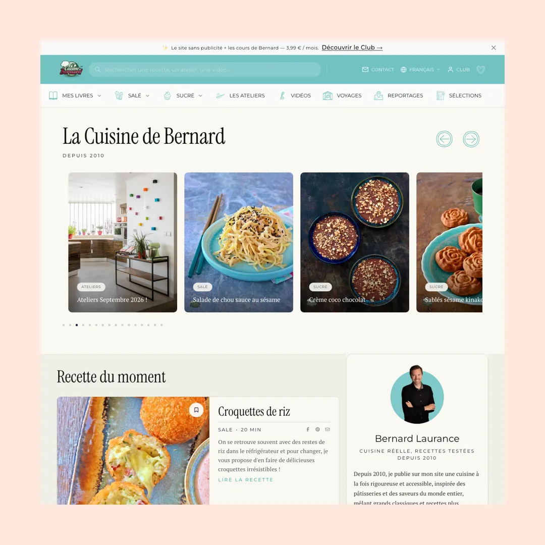 Réalisation pour La Cuisine de Bernard
