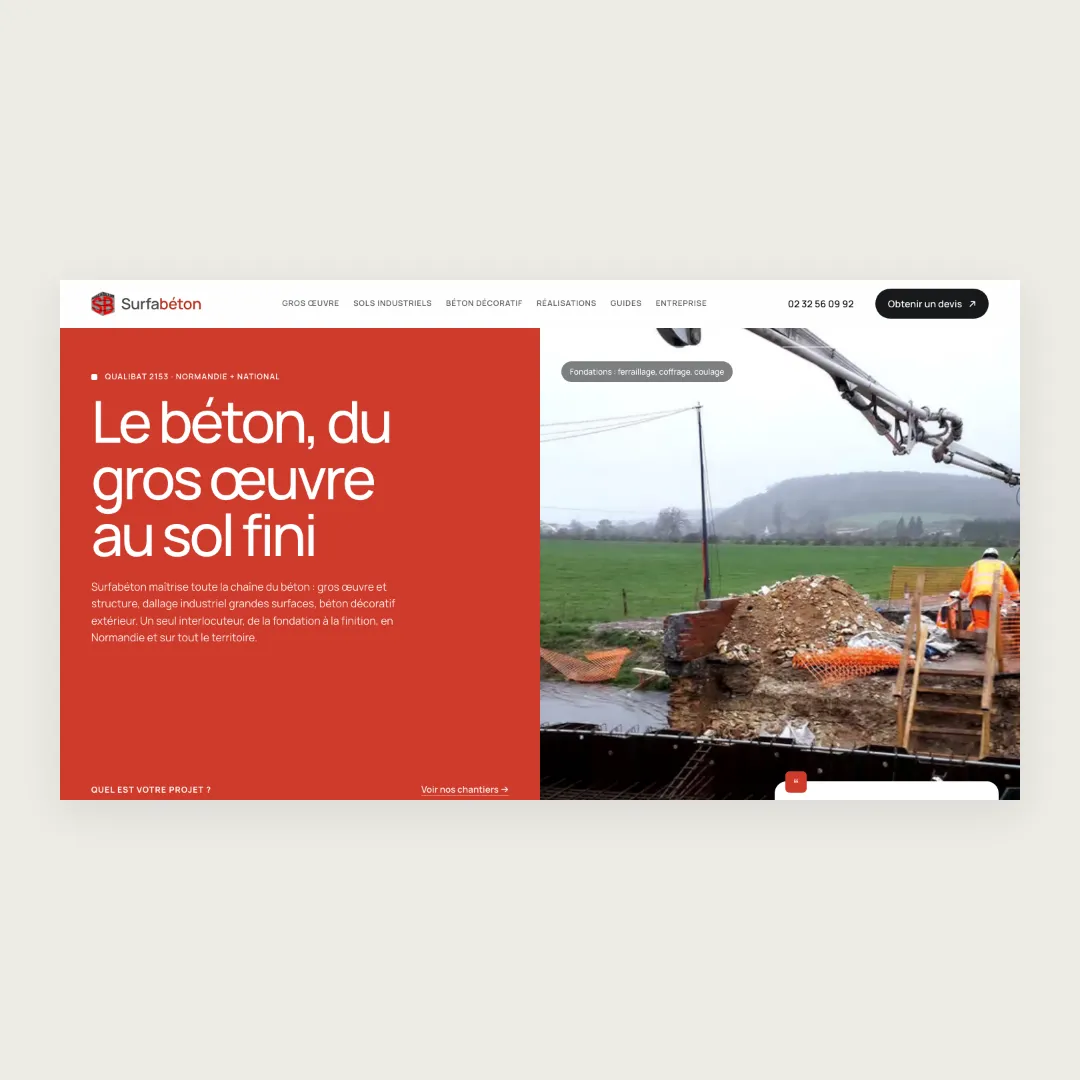 Réalisation pour Surfabéton